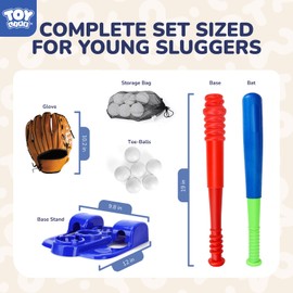 TOY Life Tball Set for Kids 3-5 5-8 Tball for Kids 5-8 Tee Bat Toddler Baseball Tee Balls Set Bat Baseball Kid T Ball Stand for Kid 3-5 T Ball Bat Outdoor Outside Door Toys