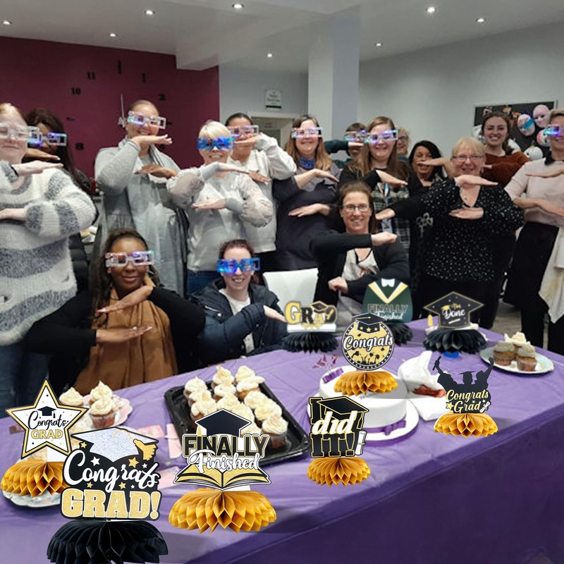 Gyufise 9 Pack Graduation Table Decorations Class of 2025 Centerpieces