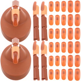 TOVINANNA 1Set Flexible Nail Art Training Model with Detachable Base of Manicure Practice Finger for Beginners Tool for Painting Sculpting and Nail Extensions Stable