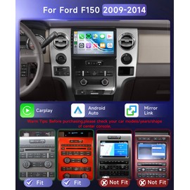 4+64G Car Radio Stereo for Ford F150 2009-2014, 9inch IPS Touch Screen/Android 13/Wireless CarPlay/Android Auto/DSP 32 EQ/GPS Navigation/WiFi/5.0Bluetooth/FM/RDS/SWC/AHD Backup Camera