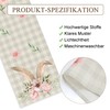 QINJIEJIE Table Runner Spring Colourful Easter Table Runner Linen Easter
