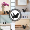 VORCOOL Set of 2 Black Ceramic Bird Figures Set, Modern