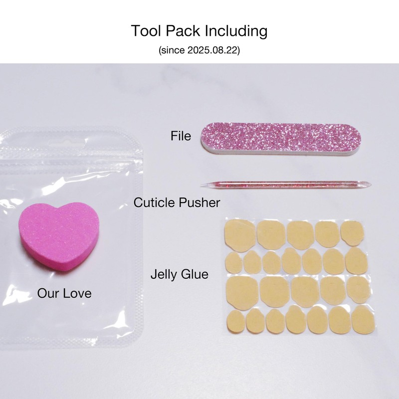 Press-on False Nails, medium ballerina Cat Eye Silk Ribbon with