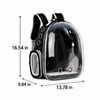 Transparent Pet Backpack Carrier for Cats & Small Dogs, Ventilated