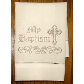 Integrity Designs Baby Baptism Cloth with Silver"My Baptism"