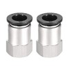 sourcing map Push to Connect Tube Fitting Adapter 12mm Tube