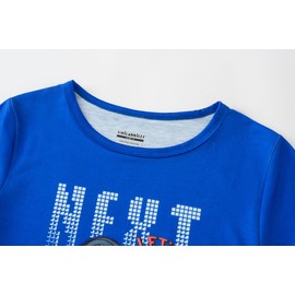 UNICABBIT21 Pajamas for Boys Cute Blue Gamer Short Sleeve and Pants Sleepwear 2-pieces Big Kids Summer PJS Size 14