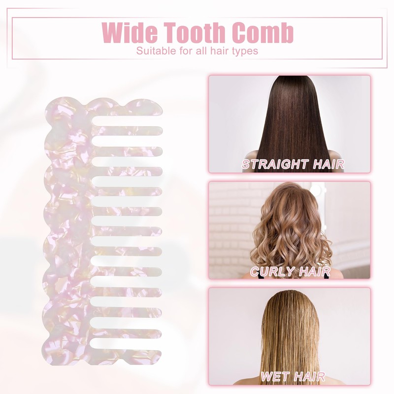 VOCOSTE Wide Tooth Comb Acetate Wide Comb for Curly Hair