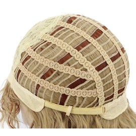 karlery Men Women Long Curly Orange Mix Blonde 70s Heavy Metal Rocker Mullet Wig 80s Costume Anime Wig