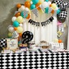 4 Pack Black and White Checkered Tablecloths, Plastic Gingham Table