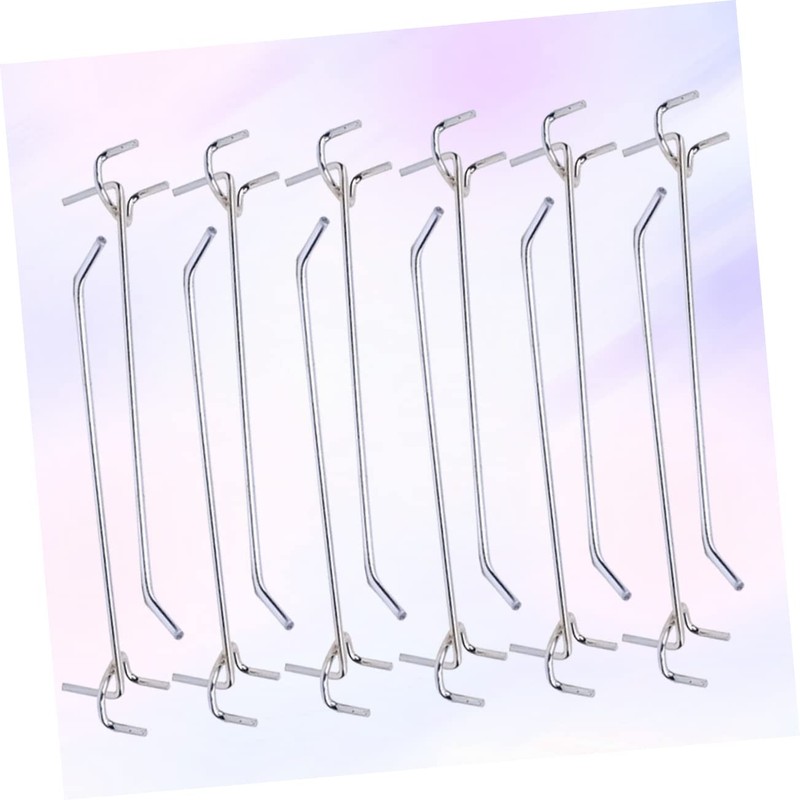 ABOOFAN 50Pcs Triangular Hole Board Hooks for Supermarket Shelving Thick