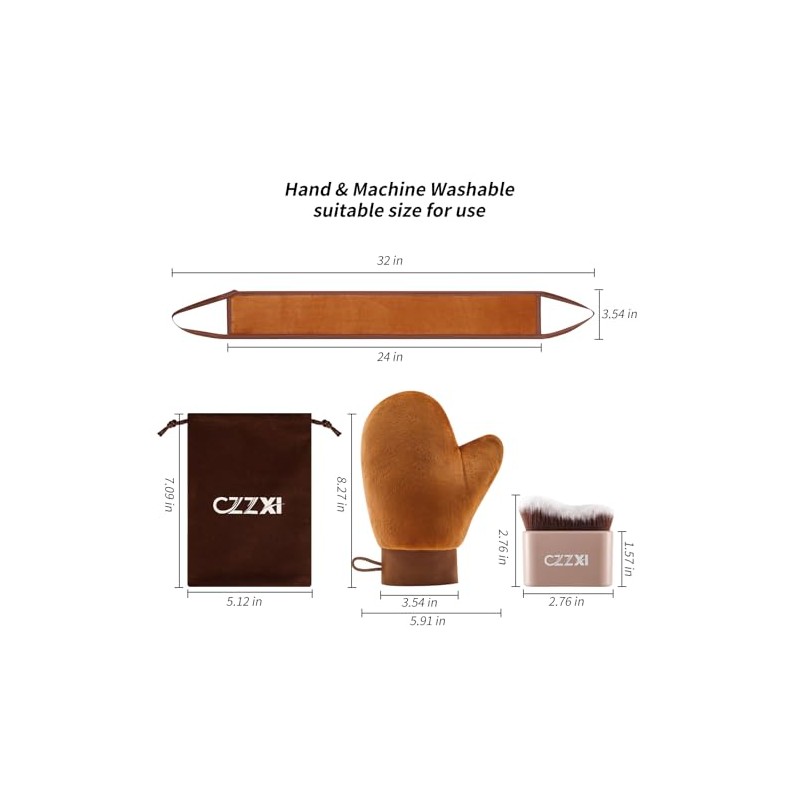 Tanning Mitt, Body Brush & Back Tanner Applicator Kit –