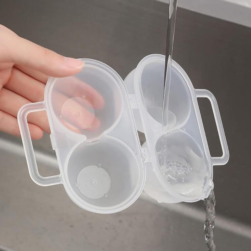 2pcs Portable For Egg Storage Container，Eggs Storage Box with D