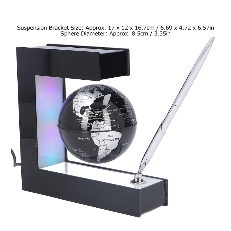 Magnetic Levitation Globe E Shaped Floating Decoration Ornament 100‑240V for