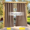 NICETOWN 2 Panels Weighted Blackout Curtains Patio Waterproof Outdoor Curtains,