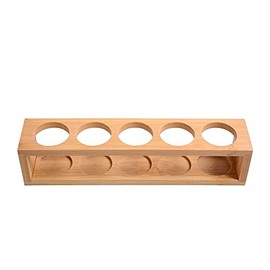 Natural Aroma Oil Stand, Natural Bamboo Essential Oil Holder for DōTERRA DoTerra 15ml Essential Oil Storage Case (5 Compartments)