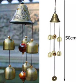 Lucky Wind Chimes, Feng Shui Wind Chime Outdoor Good Luck Hanging Charm with Coin for Garden Home Patio Yard (Dragon Wind Chime)