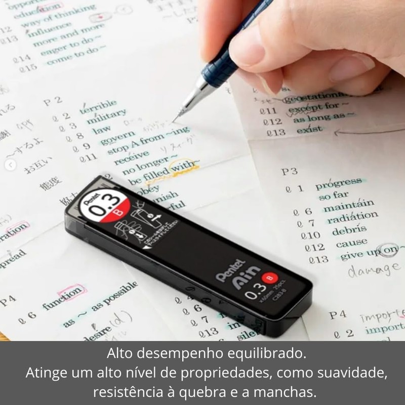 Pentel Ain Leads Refill - 0.5mm B