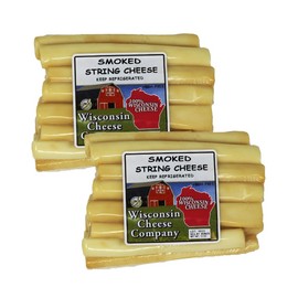 Wisconsin Cheese Company Smoked String Cheese, Great Cheese Snack Sticks 2-12oz