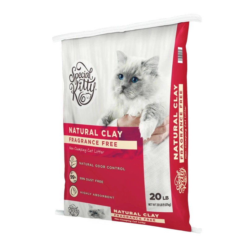 Special Kitty Non-Clumping Unscented Natural Clay Litter, 20 lbs