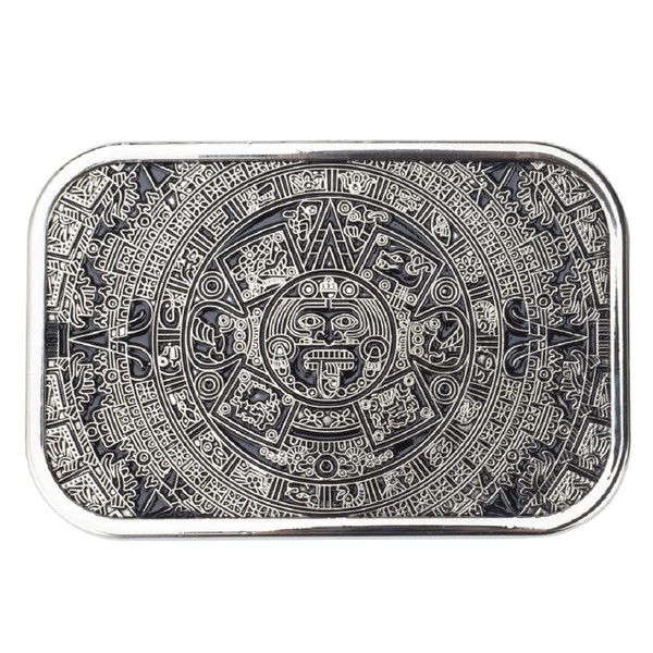 Longcreek Aztec Calendar Belt Buckle for Men, Aztec Mayan Indian