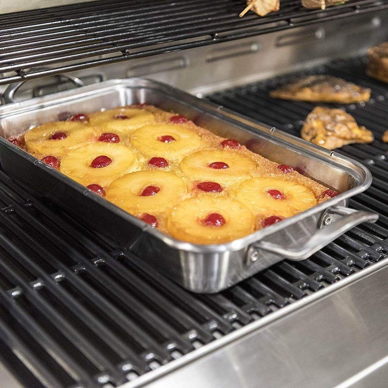 Char-Broil 3526981P04 Grill Plus Roasting Pan & Cutting Board, Silver