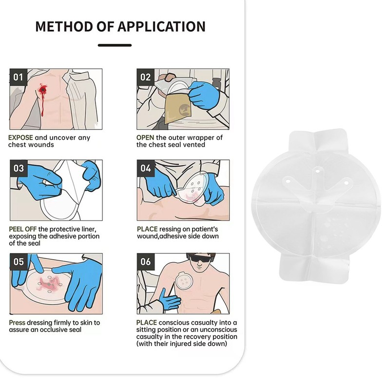 Vent Compact Chest Seal Medical Chest Seal Emergency Vent Chest