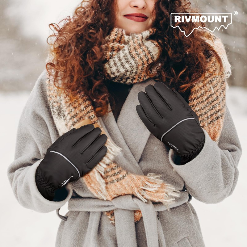 rivmount Waterproof Winter Gloves Women Men, Thermal Ski Gloves for
