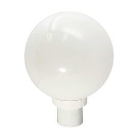 KastLite Lamp Post Globe Combo Lighting Fixture | 10" White Acrylic Lens with White Fitter & Twist Lock Mounting | Fits 3" Diameter Posts (Not Included) | Comes with with 5000K LED Bulb