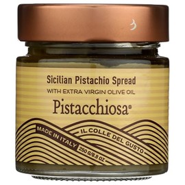 Il Colle Del Gusto Sicilian Pistachios Spread with Extra Virgin Olive Oil, Pistacchiosa, 8.1 Ounce