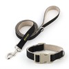 Plutus Pet Cotton Hemp Dog Collar and Leash Set, Adjustable