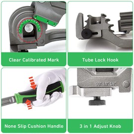 Tube Bender 1/4", 3/8", 1/2", (6/10/12mm) O.D. Tubing Bender 3 in 1 Pipe Bender 180° HVAC Copper Aluminum Tubes Bending Tool for Air Conditioning Refrigeration Repair