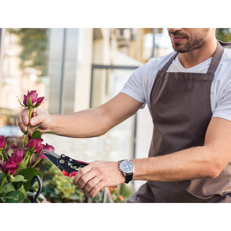 TABOR TOOLS S851A Bypass Hand Pruner with Compound Action, Makes