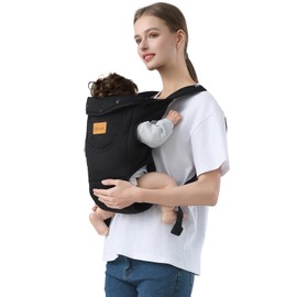 Shiaon Baby Carrier Newborn to Toddler(7-30lbs), Toddler Carrier Baby Holder Carrier with Adjustable Shoulder Strap, Chest Carriers, Black