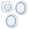 Dog Door Bell, Wireless Dog Doorbell Ring with Touch Button Transmitter and Receiver for Potty Training, 60 Melodies & 1000 Feet Range (1 Receiver & 2 Transmitter) (White)