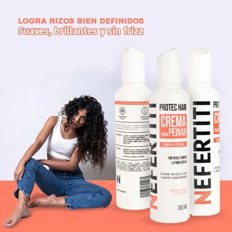 Nefertiti Crema Peinar Cabello Rizado 300ml