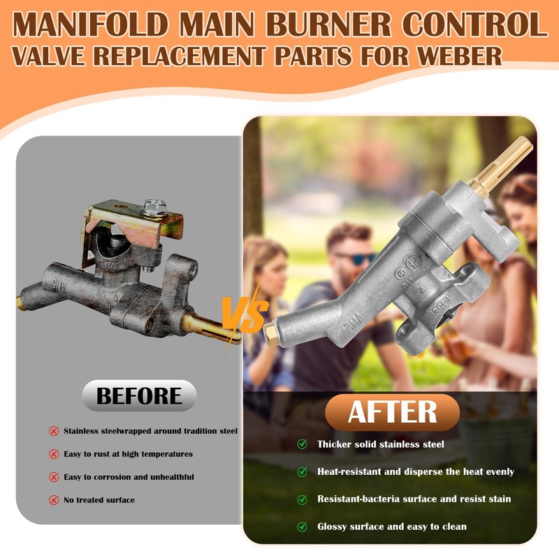 Gas Grill Manifold Main Grill Burner Control Valve Replacement Parts