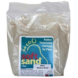 SoftSand Rubber Particles Non-Skid Coatings SR-101 SR-102 (16 Ounce Medium Grade, White)