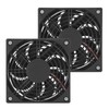 Tbest USB Cooling Fan 120MM 2 Pack Computer Case Fan