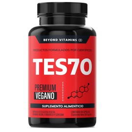 TES7O | HOMBRES | 10 ingredientes | Maca negra, Fenogreco, Creatina, Arginina, Cúrcuma, Zinc y más | Suplemento formulado sin rellenos | Ingredientes Naturales | 180 cápsulas