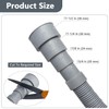 Storystore Washing Machine Drain Hose 1m, Universal Drain Hose Extension
