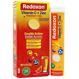 Redoxon Vitamin C + Zinc, Effervescent Tablets of Vitamin C and Zinc, Helps Support Your Immune System, Orange Flavor, 20 Effervescent Tablets, 2.82 O