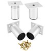 QWORK® 4 Pack Adjustable furniture feet, Aluminum alloy furniture Legs