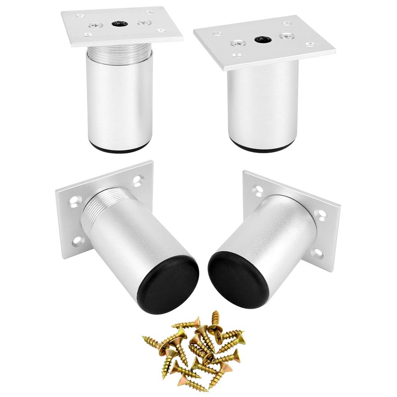 QWORK® 4 Pack Adjustable furniture feet, Aluminum alloy furniture Legs