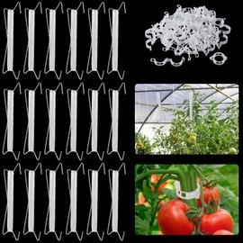 30 pcsTomato Support Hooks, Durable Plant Climbing Hooks Set with Tomato Clips 39ft Twine, Garden J Hooks Support Trellises Tool Kit for Cucumber Peppers Grapes Eggplants Vine Plants Flowers