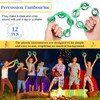 Lukmaa 12 Pcs Plastic Percussion Tambourine with 4 Bells Rhythm