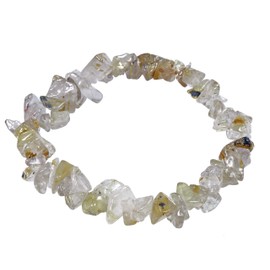 Lebensquelle Plus Rutilated Quartz Chip Bracelet | Genuine Rutile Quartz | High Quality Gemstone Bracelet, Gemstone, Rutilated quartz