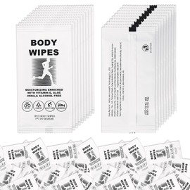 Body Wipes for Women and Men Individually Wrapped Face and Body Wipes, Bath Wipes for Adults No Rinse Personal Cleansing Wipes Travel, Bulk Deodorant for Homeless Shower Wipes for Camping Hiking (300)