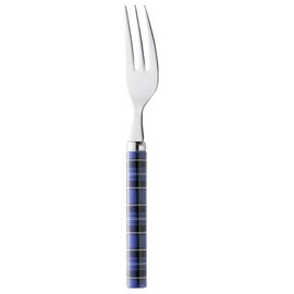 Takakuwa Metal 401727 Tartan Plaid Hime Fork, Blue