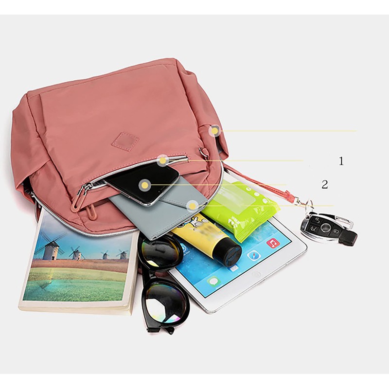 GFM® Women Waterproof Nylon Backpack Holiday Travel Casual Summer Beach